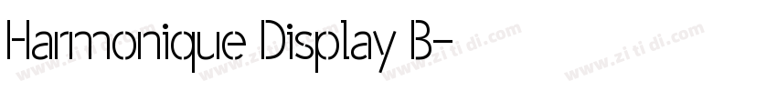Harmonique Display B字体转换